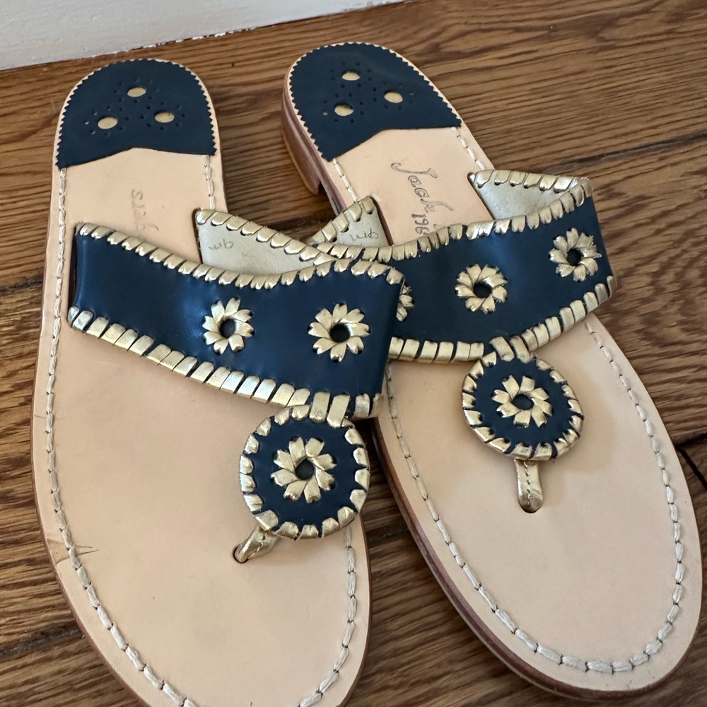 Stylish Navy and Gold Jack Rogers Women's Sandals